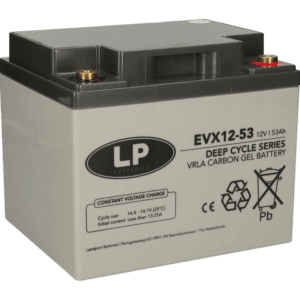 Landport EVX12053 Accu 12V 53 AH Carbon AGM Gel VRLA T6